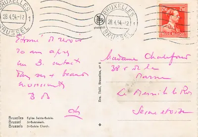 Brussel — Kerk van Sint Gudula — Ern. Thilli, n°6 — Achterkant