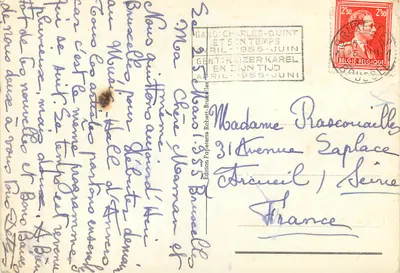 Bruxelas — Olá de Bruxelas — Edição Papeterie Robert Bruxelas — Verso
