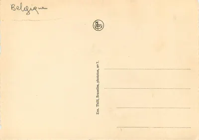 Dinant — Widok z glacis twierdzy — Em. Thill, Bruksela, nr 7 — Rewers
