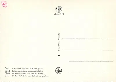 Gent — Katedra św. Bawona widziana z dzwonnicy — photothill, Bruksela — Rewers