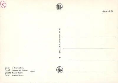 Zamek Wspólczesnych Władcy — Gandzha — wydawca Thill, Bruksela, nr 10 — Rewers