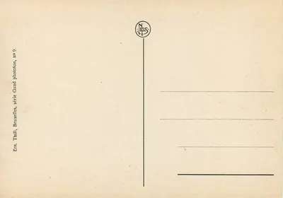 Grand Hotel de Ville — wydawca Nels, seria Bruksel, nr 9 — Rewers