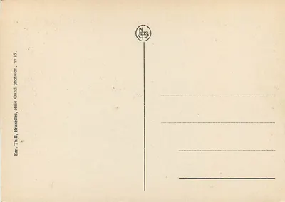 Zamek hrabiów — widok z Małego Gewaad — wydawca Thill, Bruksela, seria n°15 — Rewers