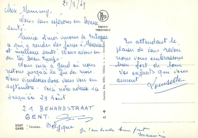 Widok wieży ulicy Giełdowej w Gand — Stare Zakłady ERN. THILL s.a. — Bruksela — Rewers