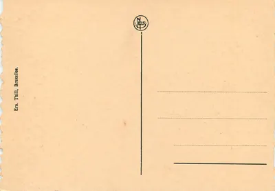 Castelo de Héverlé — Louvain — Editor N. Thill, Bruxelas — Verso