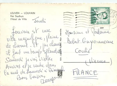 Leuven – Louvain — Het Stadhuis / l'Hôtel de Ville — Editor Lander Eupen, n°2209 — Verso