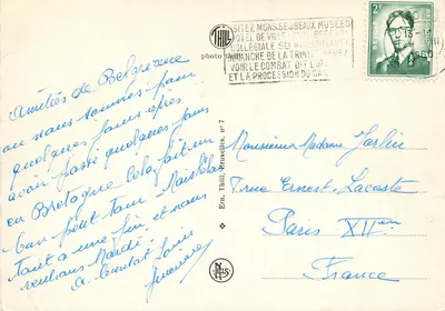 Mons — Lembrete de Mons — Editor Thill, n°7 — Verso
