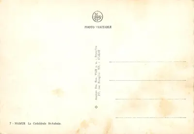 Namur — Katedra św. Aubaina — Anciens Ets. Thill s.a. - Bruksel — Rewers