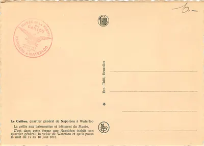 Le Caillou — sztab Napoliona w Waterloo — Muzeum Farmy — Rewers