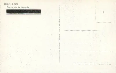 Margens da Semois — Bouillon — Edição Château Fort, n°6 — Verso