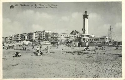 Blankenberge — O Farol e a Dique — editor ARLETT, n°331