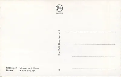 Antwerpen — Le Stein e o Porto — Ern. Thill, Bruxelas, n° 8 — Verso