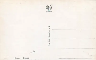 Prefeitura de Bruges — vista panorâmica — Ern Thill, Bruxelas, n° 2 — Verso