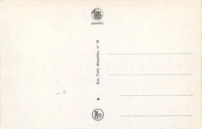 Bruksel - Wieża Belfriego widok z nabrzeża Rosalre — En. Thill, Bruksel, n° 36 — Rewers