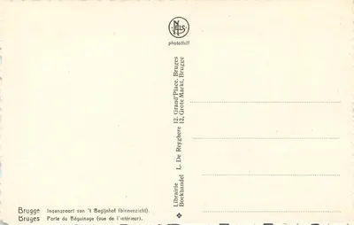 Drzwi Béguinage — wewnętrzna wersja — Librairie Boekhandel, Bruksela — Rewers