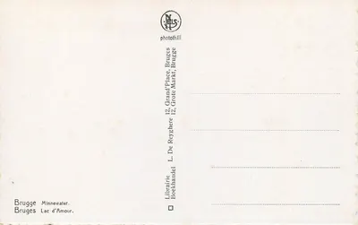 Bruges - Lago de Amor — Livraria Boekhandel L. De Reyghere — Verso
