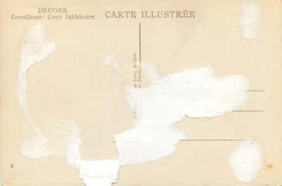 Bruges — Cour Intérieure de la Gruuthuse — Carte Illustrée — Verso