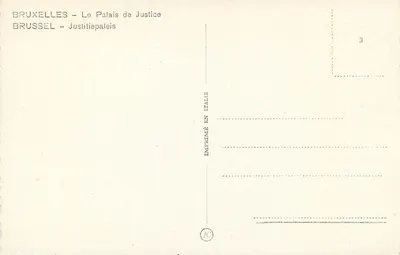 Brukselka — Pałac Sądu — wydane w Włoszech — Rewers