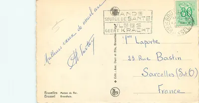 Hôtel de Ville w Brukseli — widok z placu — wydawca Anc. Durr et Fils, n° 23 — Rewers