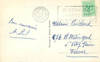 Bruksel, Wielka Placówka, Dom Króla i Rynek Kwiatowy — ABELER, n°75 — Rewers