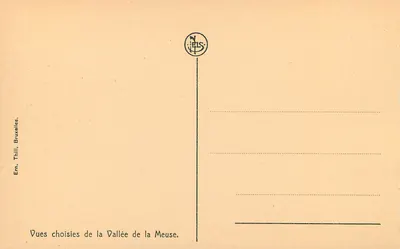 Rouillon-Annevoie — La Meuse — Wydawca N. EIS, Bruksela — Rewers