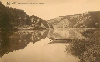 A Meuse e as Rochas de Fidevoye — Dvoir — Editor N. ELS, número de série não visível