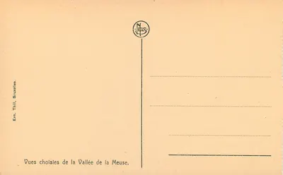 A Meuse e as Rochas de Fidevoye — Dvoir — Editor N. ELS, número de série não visível — Verso