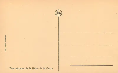 Vista da Meuse — navio turístico — Ern. Thill, Bruxelas — Verso