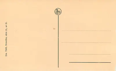 Malines - Palácio da Cidade e antigas Salas de Tecidos — Ern. Thill, série 21, Bruxelas — Verso