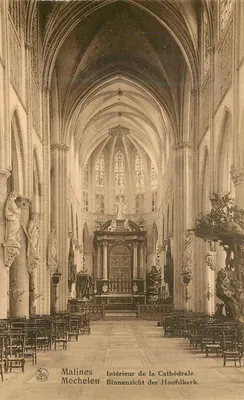 Interior da Catedral — Malines/Mechelen — Editor Thill, n° 45