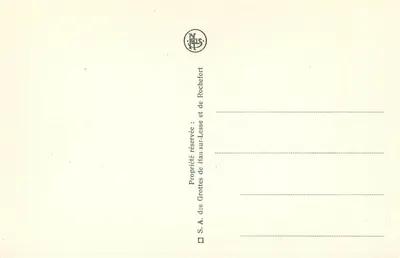 Jaskinie Han — Sala Draperii — wydawca N.Us. numer seryjny nieczytelny — Rewers