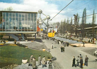 Avenida do Benelux e o Pavilhão do Luxemburgo — Exposição Universal de Bruxelas 1958 — Edição Egicarte n° 53
