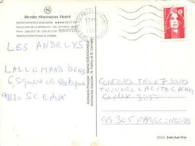 Benin Sheraton Hotel — Cotonou — editor Graphic Quest Africa — Verso