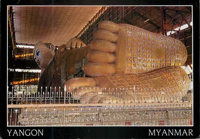 Grande Buda deitado de Yangon — Myanmar — editor Art Media, Bangkok