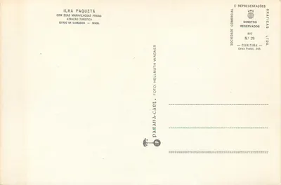 Ilha Paquetá — praia e rochedos — Sociedade Comercial e Representações Gráficas, Rio de Janeiro, n° 29 — Verso