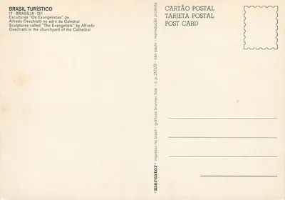 Catedral de Brasília — Esculturas 'Os Evangelistas' por Alfredo Ceschiatti — BRASIL TURÍSTICO — Verso