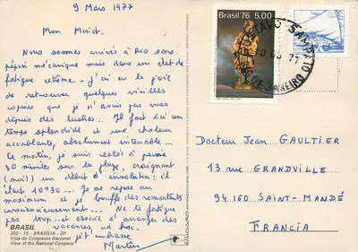 Brasília — Visão do Congresso Nacional — Editor Edicard, n° 300-15 — Verso