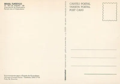 Copacabana — widok częściowy — Brasil Turístico, n° 42 — Rewers