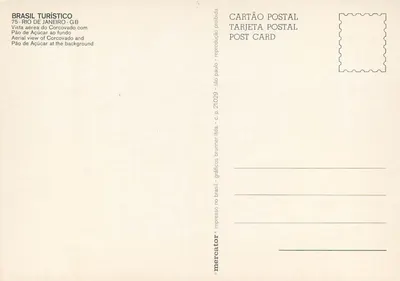 Cristo Redentor — estátua no Corcovado — editor Brasil Turístico — Verso