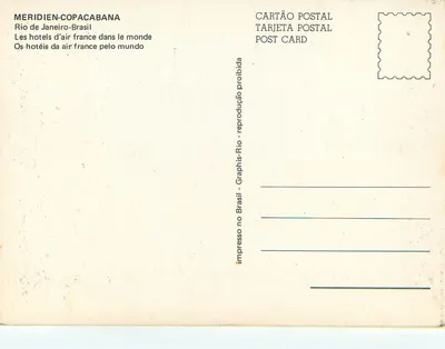 Hotel Meridien Copacabana — Rio de Janeiro — Graphis — Verso