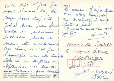 Rio de Janeiro — Cristo Redentor — editor RPC, n° 350-303 — Verso