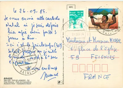 Rio de Janeiro — widok nocny Copacabany — wydawca Boidero — Rewers