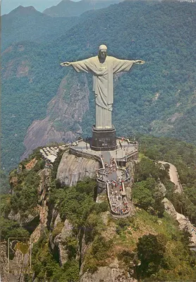 Cristo Redentor — vista aérea — editor Edicard, n° 350-323