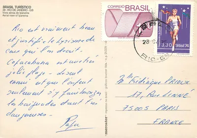 Rio de Janeiro — vista aérea de Ipanema — editor Brasilitúrico, n°38 — Verso
