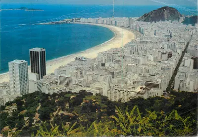 Rio de Janeiro — vue panoramique de Copacabana — éditeur BRASIL TURÍSTICO, n°17