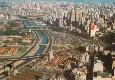 Vista aérea de São Paulo — Parque Dom Pedro II e Rio Tamanduateí — Éditors Culturais, n° 500