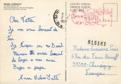 Vista aérea de São Paulo — Brasília Turístico — n° 75 — Verso