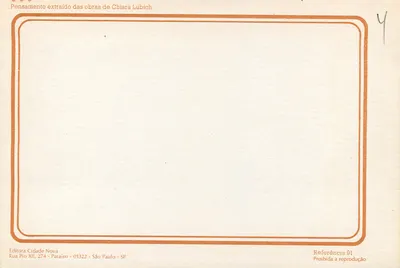 Flor de pâquerette — mensagem de gratidão — Editora Cidade Nova, referência 91 — Verso