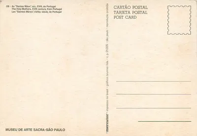 As "Saintes Mães", século XVIII, de Portugal — Museu de Arte Sacra de São Paulo — n° 08 — Verso