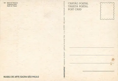 Sala do Tesouro — Museu de Arte Sagrada — São Paulo — Verso